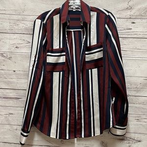 Express Portofino Stripe Blouse Slim